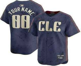 Mens Cleveland Guardians Customized Navy City Connect Limited Jersey